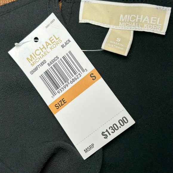 Michael Kors Women's Black Jumpsuit Drawstring Short Sleeve Size Small $130 - Picture 9 of 10